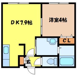 バスセンター前駅 徒歩1分 2階の物件間取画像